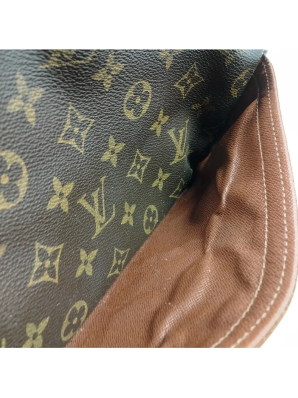 Louis Vuitton Monogram Canvas Brown Tan Crossbody Bag